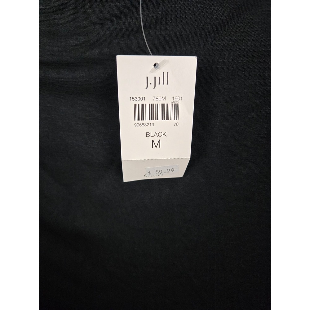 J Jill Fit Black Long Sleeve Criss Cross Back Athletic Dress Size Medium - Picture 5 of 8
